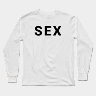 simple black title sex word Long Sleeve T-Shirt